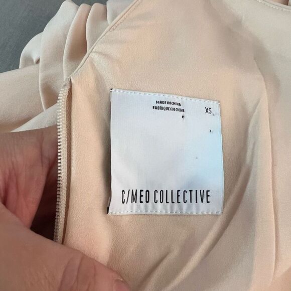 C/MEO collective Enlighten Blush Sleeveless Tie-Front Midi Dress size XS - Picture 12 of 14